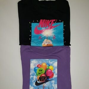 Nike Kids Graphic T-Shirts - Black and Purple